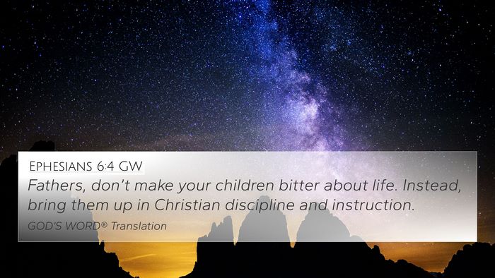 Ephesians 6:4 GW Bible Verse Image