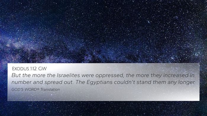 Exodus 1:12 GW Bible Verse Image