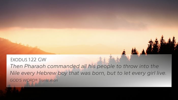 Exodus 1:22 GW Bible Verse Image