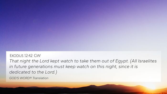 Exodus 12:42 GW 4K Wallpaper - That night the Lord kept watch to take them out - 4K Wallpaper Bible Verse