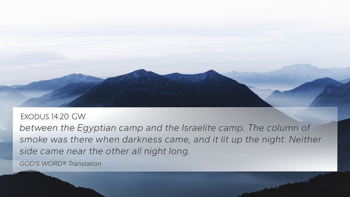 Exodus 14:20 GW Bible Verse Image