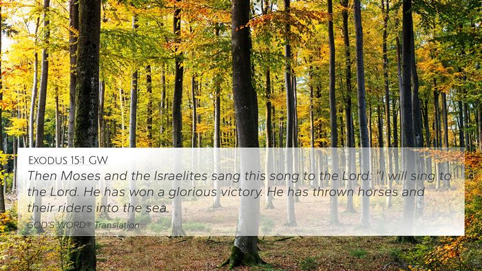 Exodus 15:1 GW Bible Verse Image