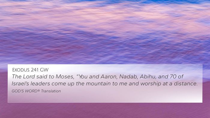Exodus 24:1 GW Bible Verse Image