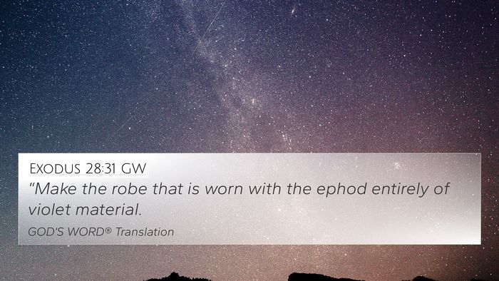 Exodus 28:31 GW Bible Verse Image