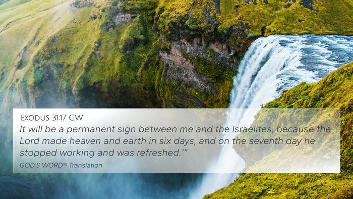 Exodus 31:17 GW Bible Verse Image