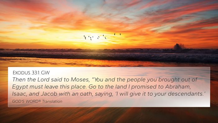 Exodus 33:1 GW Bible Verse Image