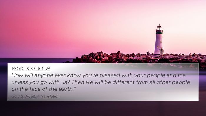 Exodus 33:16 GW Bible Verse Image