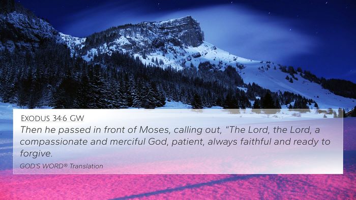 Exodus 34:6 GW Bible Verse Image