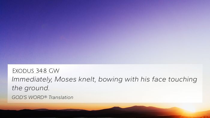 Exodus 34:8 GW Bible Verse Image