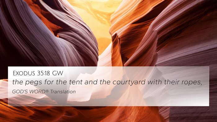 Exodus 35:18 GW Bible Verse Image