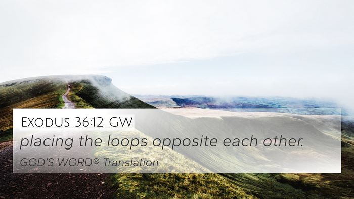Exodus 36:12 GW 4K Wallpaper - placing the loops opposite each - 4K Wallpaper Bible Verse