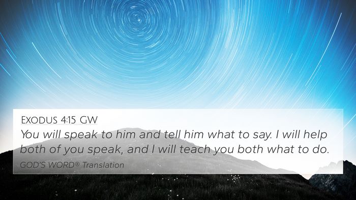 Exodus 4:15 GW Bible Verse Image