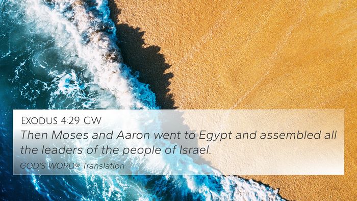 Exodus 4:29 GW Bible Verse Image