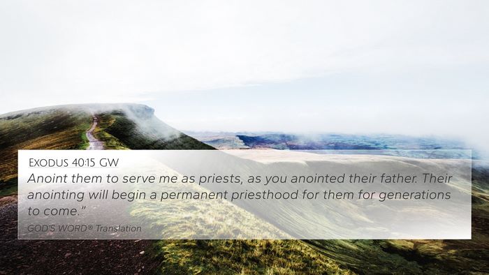 Exodus 40:15 GW Bible Verse Image