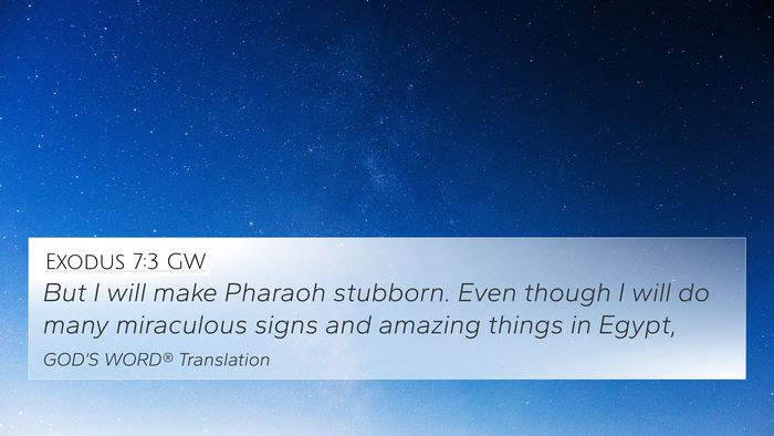 Exodus 7:3 GW Bible Verse Image