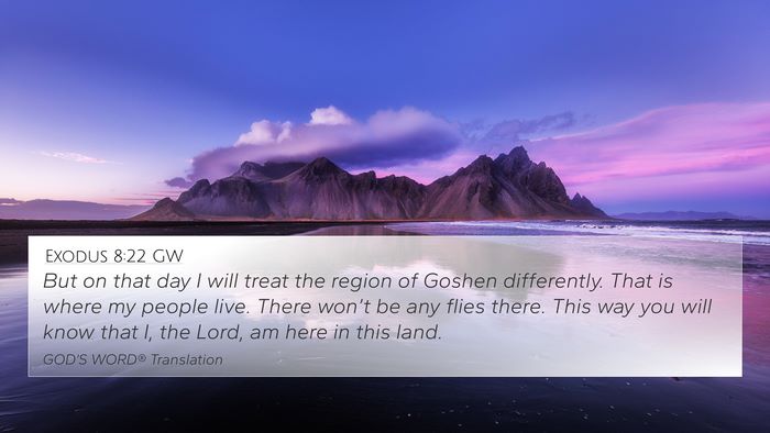 Exodus 8:22 GW Bible Verse Image