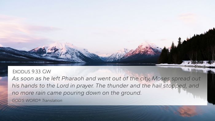 Exodus 9:33 GW Bible Verse Image