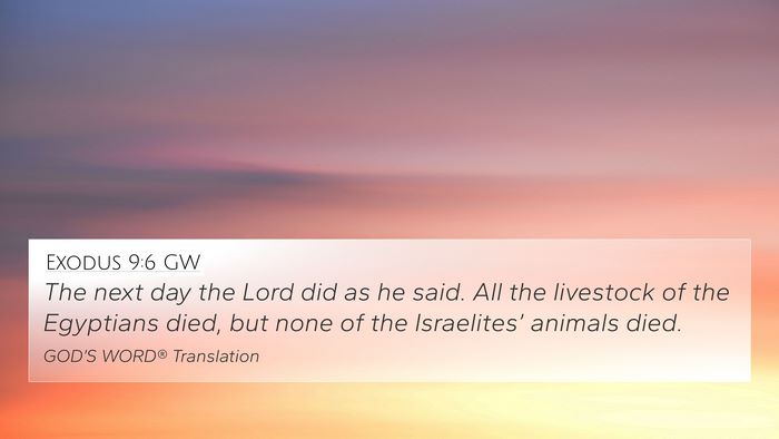 Exodus 9:6 GW Bible Verse Image