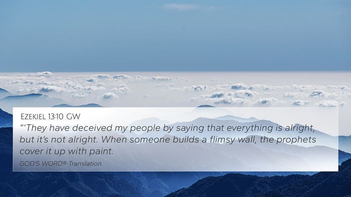 Ezekiel 13:10 GW Bible Verse Image
