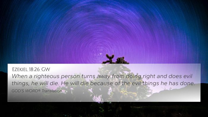 Ezekiel 18:26 GW Bible Verse Image