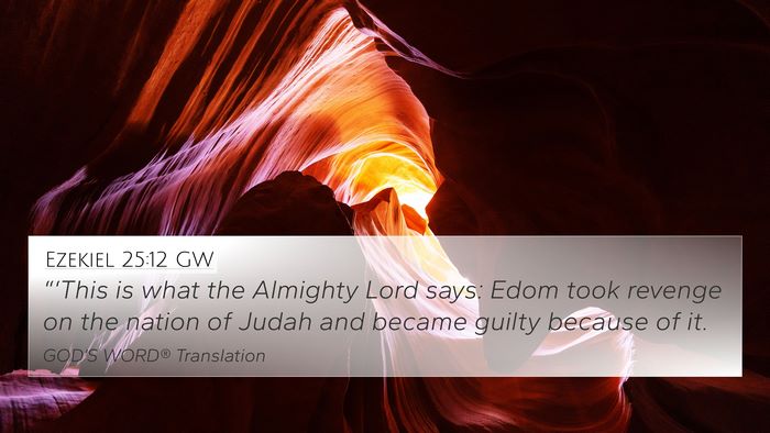 Ezekiel 25:12 GW Bible Verse Image