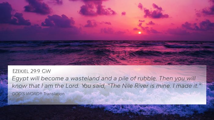 Ezekiel 29:9 GW Bible Verse Image