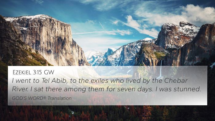 Ezekiel 3:15 GW Bible Verse Image