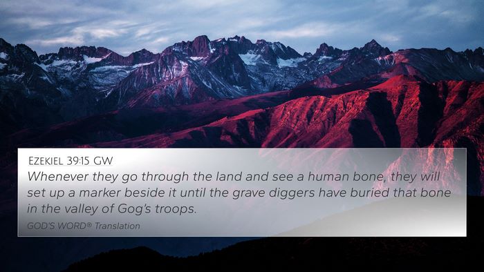 Ezekiel 39:15 GW 4K Wallpaper - Whenever they go through the land and see a human - 4K Wallpaper Bible Verse