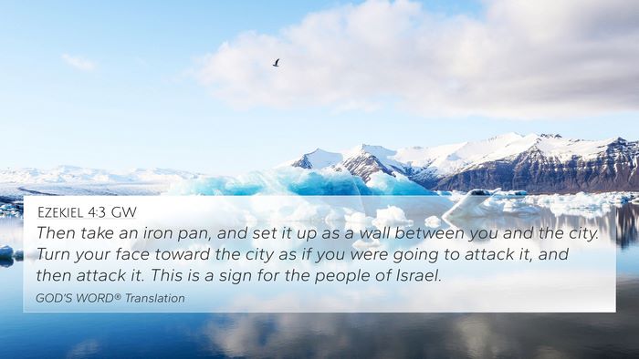 Ezekiel 4:3 GW Bible Verse Image