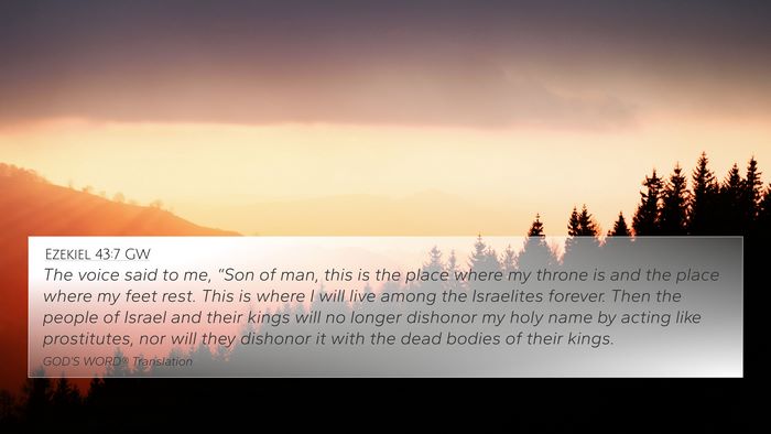 Ezekiel 43:7 GW Bible Verse Image