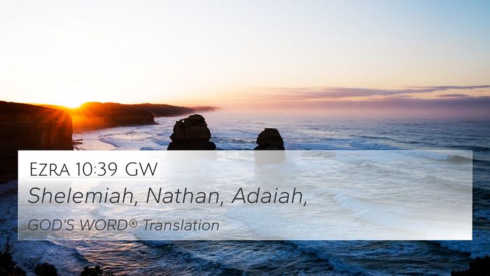 Ezra 10:39 GW Bible Verse Image