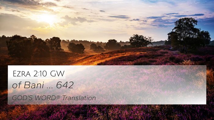 Ezra 2:10 GW Bible Verse Image