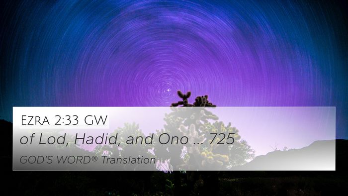Ezra 2:33 GW Bible Verse Image