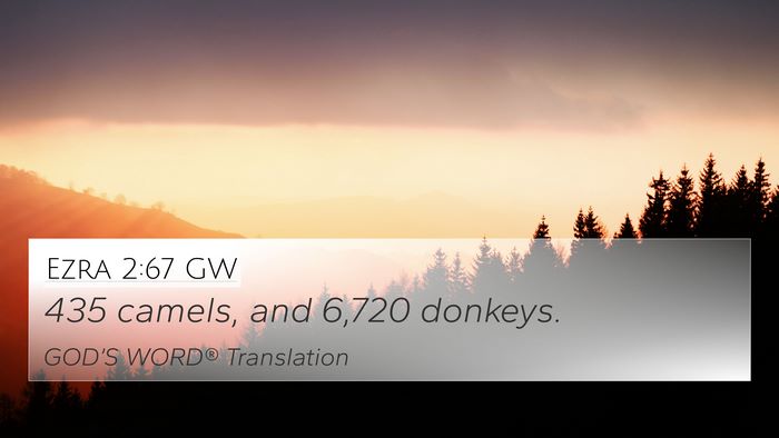 Ezra 2:67 GW 4K Wallpaper - 435 camels, and 6,720 - 4K Wallpaper Bible Verse