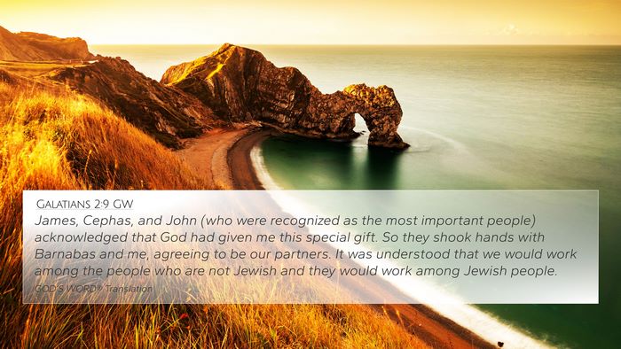 Galatians 2:9 GW Bible Verse Image