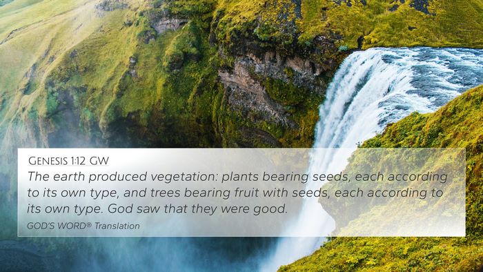 Genesis 1:12 GW Bible Verse Image