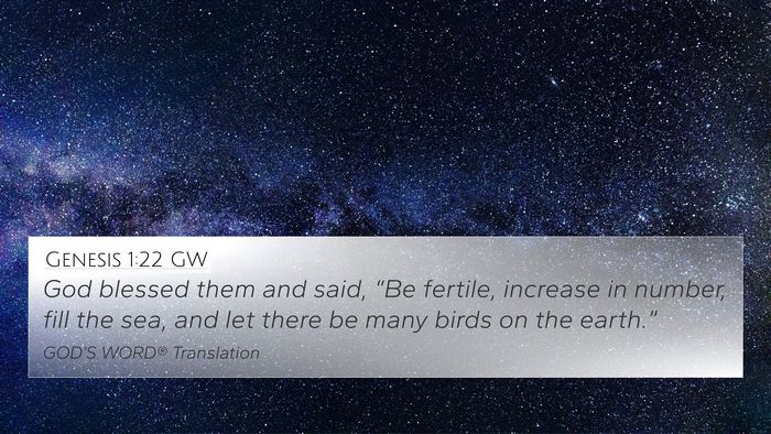 Genesis 1:22 GW Bible Verse Image