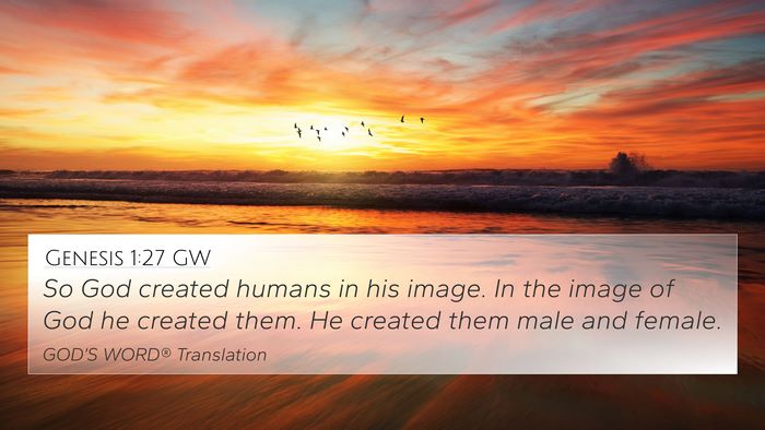 Genesis 1:27 GW Bible Verse Image