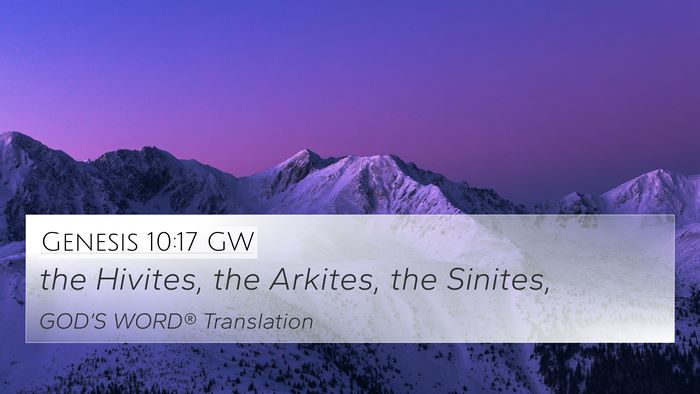 Genesis 10:17 GW Bible Verse Image