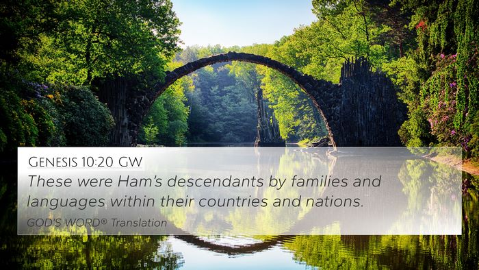 Genesis 10:20 GW Bible Verse Image