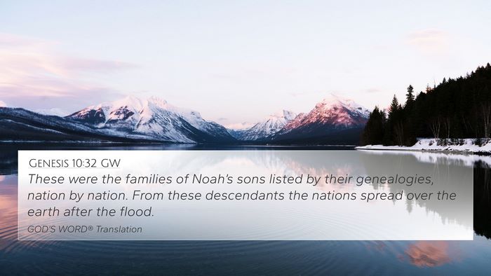 Genesis 10:32 GW Bible Verse Image