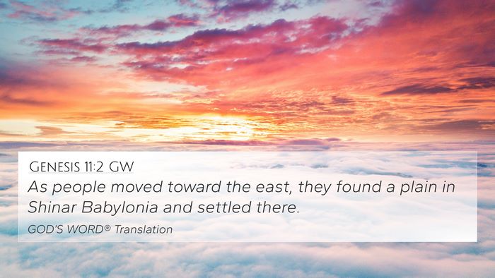 Genesis 11:2 GW Bible Verse Image