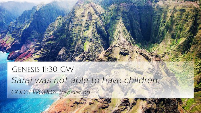 Genesis 11:30 GW Bible Verse Image
