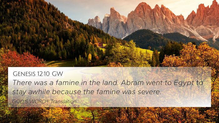 Genesis 12:10 GW Bible Verse Image
