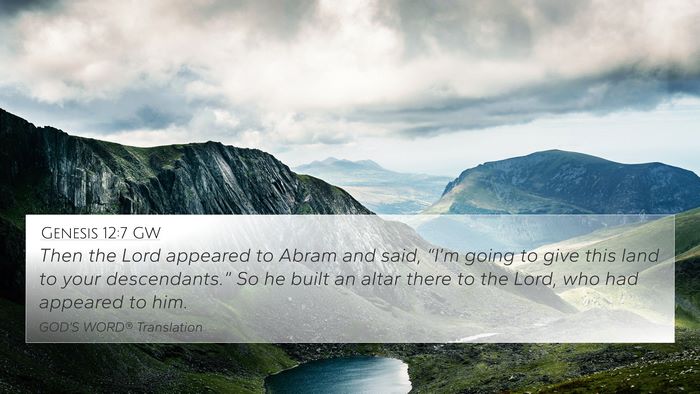 Genesis 12:7 GW Bible Verse Image