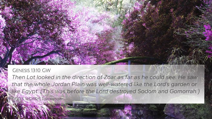 Genesis 13:10 GW Bible Verse Image