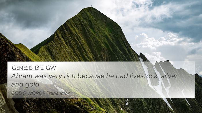 Genesis 13:2 GW Bible Verse Image