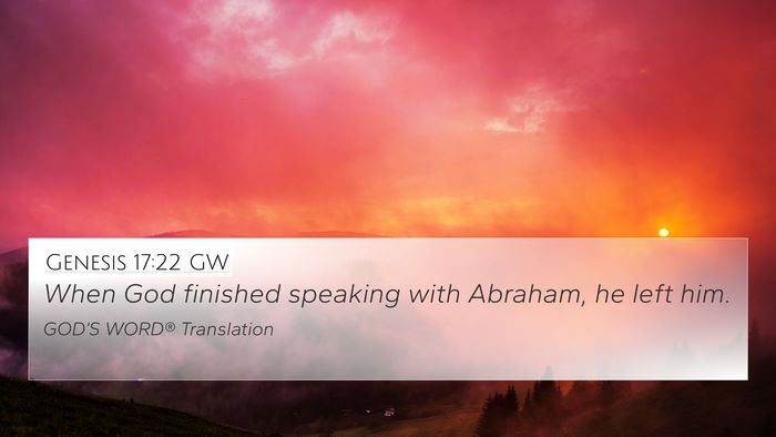 Genesis 17:22 GW Bible Verse Image