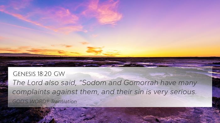 Genesis 18:20 GW Bible Verse Image
