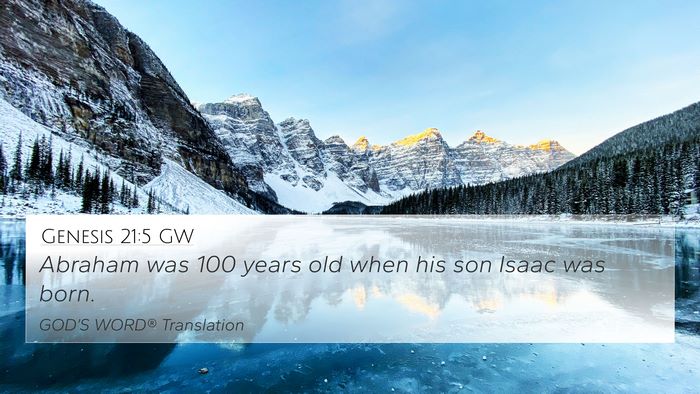 Genesis 21:5 GW Bible Verse Image